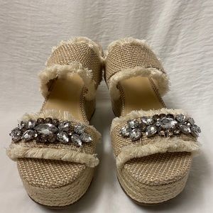 Crown Vintage wedge sandal Espadrille crystal